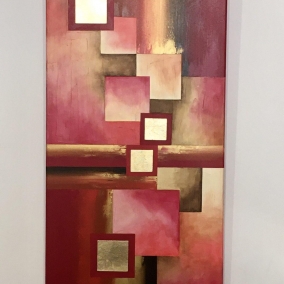 Abstrait cubique rouge